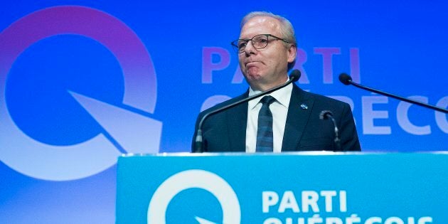 Jean-François Lisée, le soir des élections, lors de son discours de défaite.