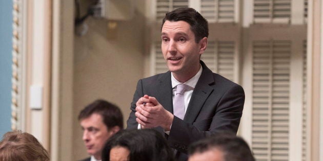 André Fortin, porte-parole de l'opposition officielle en matière de Santé, a voulu tourner au ridicule le projet de loi de la CAQ sur le cannabis.