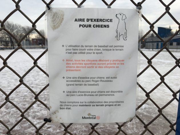 De 2016 à 2018, les terrains de baseball d'Anjou, à Montréal, étaient aussi utilisés comme parcs à chiens.