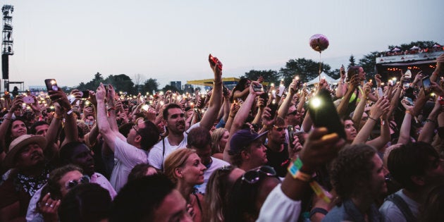 Photo de foule de l'édition 2018 d'Osheaga, au parc Jean-Drapeau de Montréal.