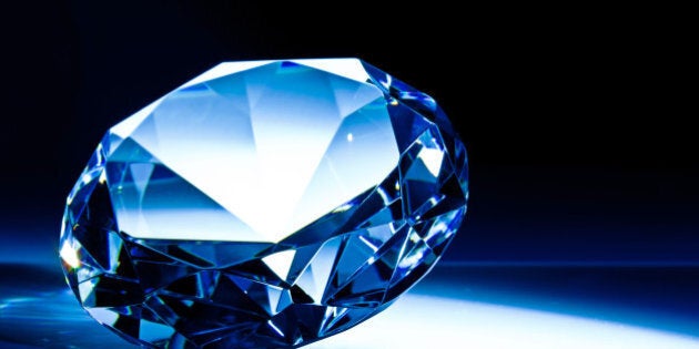 diamond classic cut blue tone