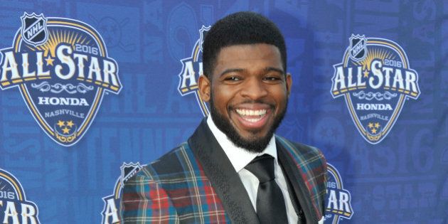 NASHVILLE, TN - JANUARY 30: P. K. Subban #76 of the Montreal Canadiens arrives for the 2016 NHL All-Star Game Festivities at Bridgestone Arena on January 30, 2016 in Nashville, Tennessee. (Photo by Frederick Breedon/Getty Images)