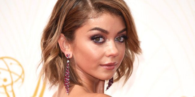 LOS ANGELES, CA - SEPTEMBER 20: Actress Sarah Hyland attends the 67th Annual Primetime Emmy Awards at Microsoft Theater on September 20, 2015 in Los Angeles, California. (Photo by John Shearer/WireImage)