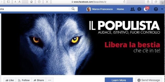 «Libère la bête qui est en toi» est le slogan dans l'en-tête de «Il populista», l'organe central de la Ligue (fondé par le ministre de l'Intérieur Matteo Salvini), ainsi que sur sa page Facebook: https://www.facebook.com/ilpopulista.it/