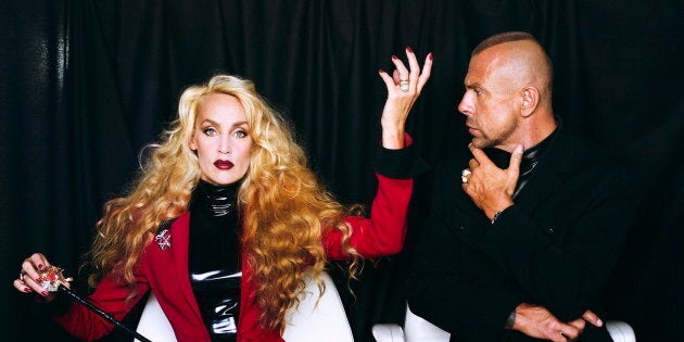 Helmut Newton, Jerry Hall et Thierry Mugler, Paris, 1996.