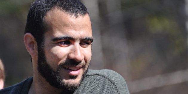 EDMONTON, AB - MAY 9: Omar Khadr goes for a walk near the home of Dennis Edney, his longtime lawyer, on his first day of freedom in nearly 13 years. (Michelle Shephard/Toronto Star via Getty Images)