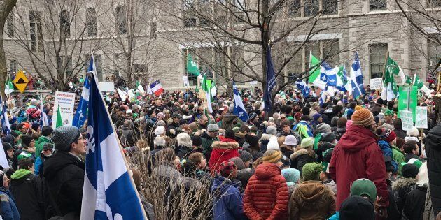 Plusieurs milliers de personnes arborant chacun leur drapeau ou symbole se sont réunies à Ottawa le 1er décembre 2018 pour manifester leur solidarité et opposition aux décisions du gouvernement ontarien. D’autres manifestations ont eu lieu à travers le Canada le même jour.