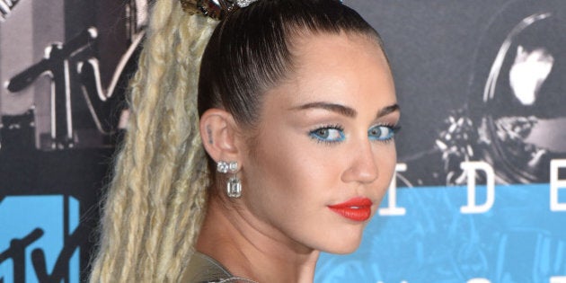 LOS ANGELES, CA - AUGUST 30: Miley Cyrus arrives to the 2015 MTV Video Music Awards at Microsoft Theater on August 30, 2015 in Los Angeles, California. (Photo by C Flanigan/Getty Images)