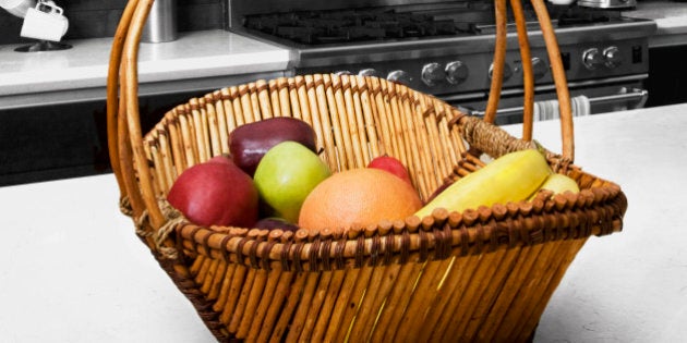 Fruit basket on a table