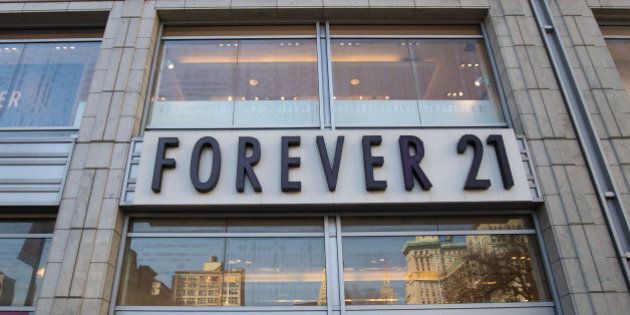 NEW YORK, NY - DECEMBER 24: A general view of the exterior facade of Forever 21 store in Union Square on December 24, 2013 in New York City. (Photo by Ben Hider/Getty Images)