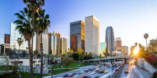 los angeles evening sunset...