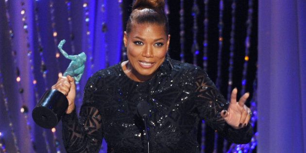 Queen Latifah accepts the award for outstanding female actor in a TV movie or miniseries for âBessie
