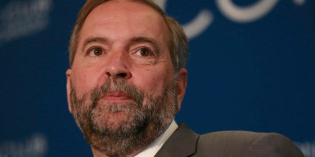 TORONTO, ON - JUNE 16: NDP and Official Opposition in the House of Commons Leader, Thomas Mulcair, speaks at the Economic Club of Canada. (Andrew Francis Wallace/Toronto Star via Getty Images)