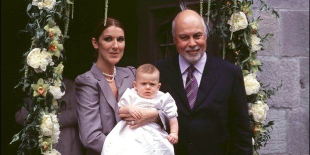 CANADA - JULY 25: Christening of Rene Charles son of Celine Dion and Rene Angelil In Canada On July 25, 2001-Celine Dion, her husband Rene Angelil and their son Rene Charles. (Photo by Michel PONOMAREFF/PONOPRESSE/Gamma-Rapho via Getty Images)