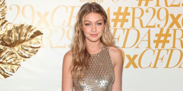 Gigi Hadid attends the 2015 CFDA Fashion Awards After Party co-hosted by Refinery29 at The Boom Boom Room in The Standard Hotel on Monday, June 1, 2015, in New York. (Photo by Andy Kropa/Invision/AP)