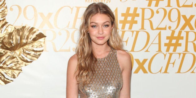 Gigi Hadid attends the 2015 CFDA Fashion Awards After Party co-hosted by Refinery29 at The Boom Boom Room in The Standard Hotel on Monday, June 1, 2015, in New York. (Photo by Andy Kropa/Invision/AP)