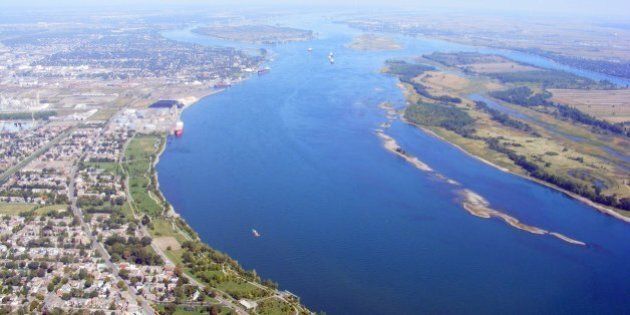 St-Lawrence River (Québec, Canada) - vue d'avion