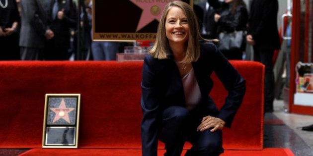 Actress Jodie Foster touches her star after it was unveiled on the Hollywood Walk of Fame in Hollywood, U.S., May 4, 2016. REUTERS/Mario Anzuoni TPX IMAGES OF THE DAY