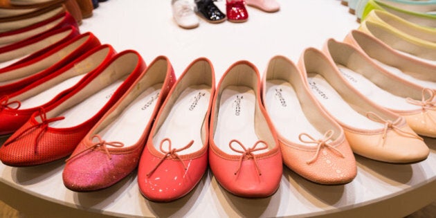 PARIS, FRANCE - SEPTEMBER 29: Creations are seen during the Repetto Presentation on September 29, 2015 in Paris, France. (Photo by Richard Bord/Getty Images)