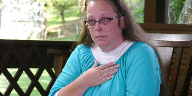 ABC NEWS - 9/21/15 - Paula Faris speaks to Kim Davis, the Kentucky court clerk who went to jail because she refused to issue gay marriage licenses. The exclusive interview will air on all ABC News programs and platforms. (Photo by Ida Mae Astute/ABC via Getty Images) KIM DAVIS