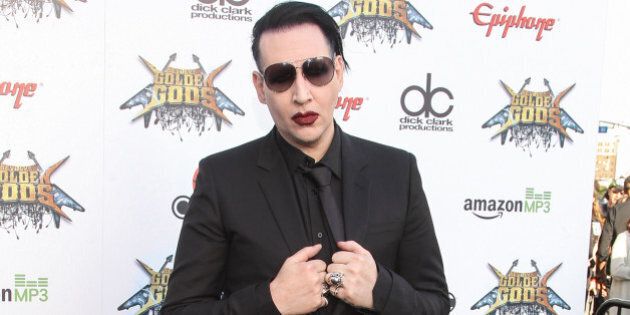 Marilyn Manson attends the 6th Annual Revolver Golden Gods Award Show at Club Nokia on April 23, 2014 in Los Angeles, California. (Photo by Paul A. Hebert/Invision/AP)
