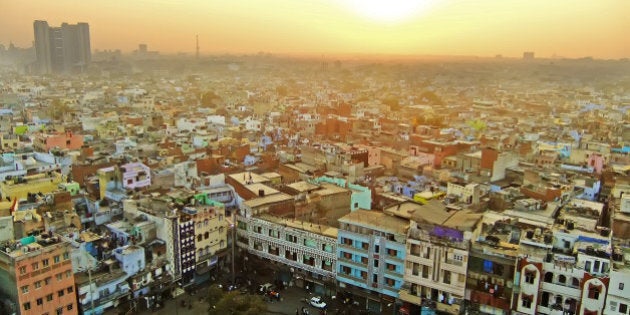 View of Delhi from Jama Masjid, India