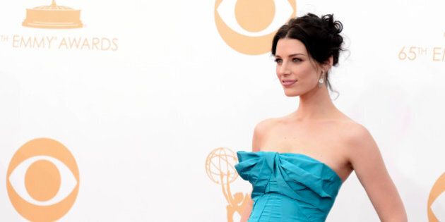 Actress Jessica ParÃ© arrives at the 65th Primetime Emmy Awards at Nokia Theatre on Sunday Sept. 22, 2013, in Los Angeles. (Photo by Dan Steinberg/Invision/AP)