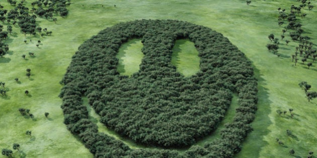 Forest shaped smiley