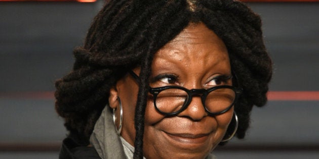 Whoopi Goldberg arrives at the Vanity Fair Oscar Party on Sunday, Feb. 28, 2016, in Beverly Hills, Calif. (Photo by Evan Agostini/Invision/AP)