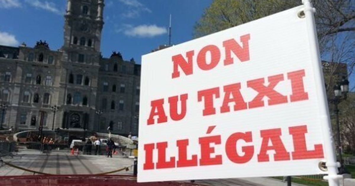 Manifestation De Chauffeurs De Taxi Au Québec Contre Uber Huffpost Nouvelles 5289