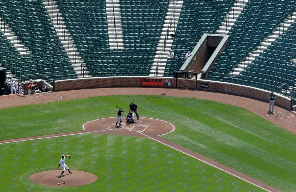 Baltimore : Voici de quoi a l'air un match de baseball professionnel devant zéro spectateur