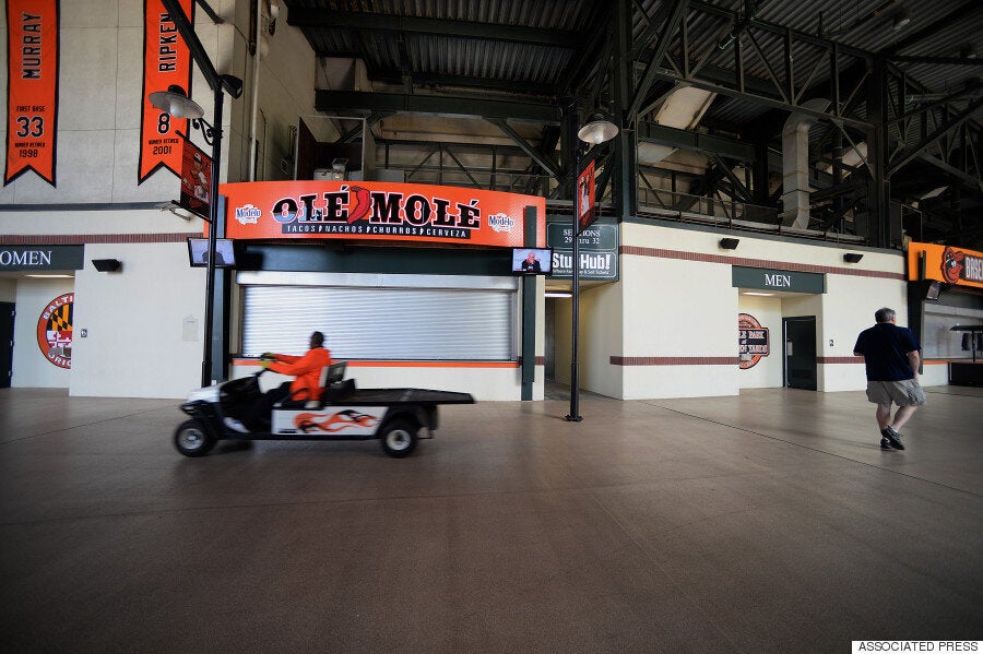 Baltimore : Voici de quoi a l'air un match de baseball professionnel devant zéro spectateur