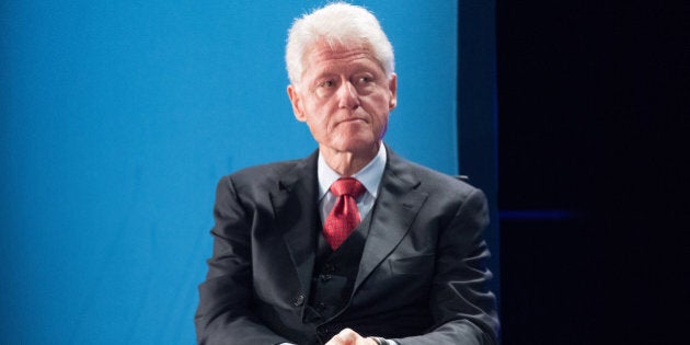 INDIAN WELLS, CA - JANUARY 26: Former President Bill Clinton speaks onstage during the Closing Plenary Session-Health and the Economy at the Clinton Foundation's Health Matters Activation Summit at the Renaissance Indian Wells Resort & Spa on January 26, 2015 in Indian Wells, California. (Photo by Earl Gibson III/WireImage)