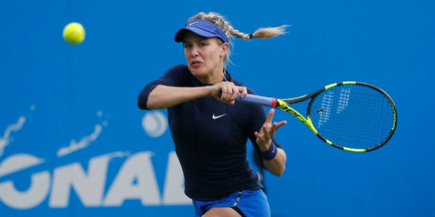 Britain Tennis - Aegon International - Devonshire Park, Eastbourne - 20/6/16Canada's Eugenie Bouchard in action during the first roundAction Images via Reuters / Peter CziborraLivepicEDITORIAL USE ONLY.