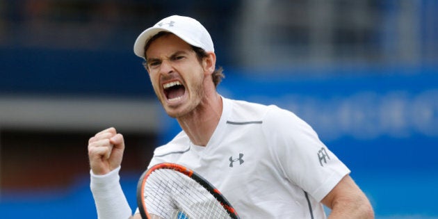 Great Britain's Andy Murray reacts during the final of the 2016 AEGON Championships at The Queen's Club, London.