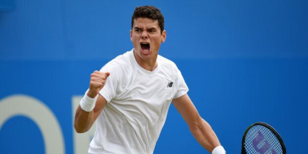 Britain Tennis - Aegon Championships - Queens Club, London - 16/6/16Canada's Milos Raonic reacts during the second round Action Images via Reuters / Tony O'BrienLivepicEDITORIAL USE ONLY.