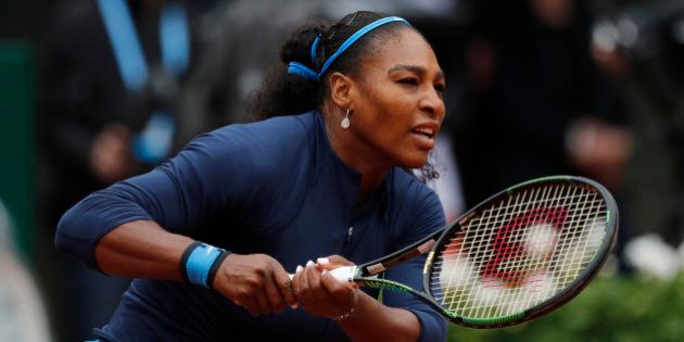 Tennis - French Open Women's Singles Final match - Roland Garros - Serena Williams of the U.S. vs Garbine Muguruza of Spain - Paris, France - 04/06/16. Serena Williams in action. REUTERS/Benoit Tessier
