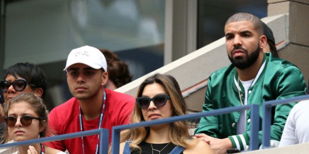 NEW YORK, NY - SEPTEMBER 11: Rapper Drake attends the Women's Singles Semifinals match between Roberta Vinci of Italy and Serena Williams of the United States on Day Twelve of the 2015 US Open at the USTA Billie Jean King National Tennis Center on September 11, 2015 in the Flushing neighborhood of the Queens borough of New York City. (Photo by Matthew Stockman/Getty Images)