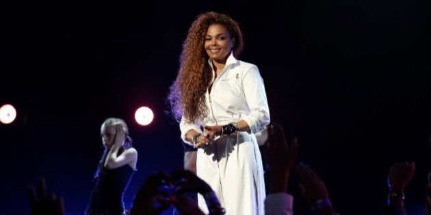 LOS ANGELES, CA - JUNE 28: Honoree Janet Jackson poses backstage during the 2015 BET Awards at the Microsoft Theater on June 28, 2015 in Los Angeles, California. (Photo by Johnny Nunez/BET/Getty Images for BET)