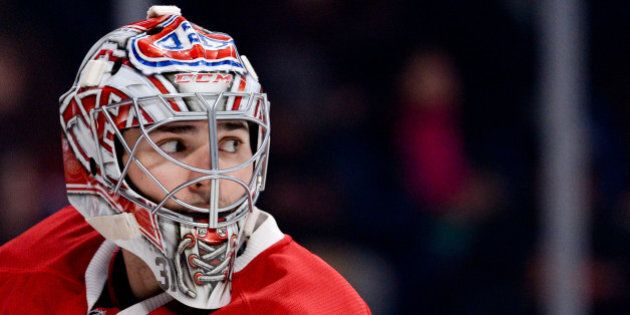 MONTREAL, QC - OCTOBER 17: Carey Price #31 of the Montreal Canadiens during the NHL game against the Detroit Red Wings at the Bell Centre on October 17, 2015 in Montreal, Quebec, Canada. (Photo by Francois Lacasse/NHLI via Getty Images)