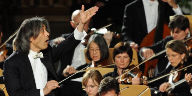 US director Kent Nagano (L) leads the Bavarian State Orchestra or Bayerisches Staatsorchester during a concert for the Pope at the Paul VI hall in Vatican city on October 22, 2011. AFP PHOTO / ANDREAS SOLARO (Photo credit should read ANDREAS SOLARO/AFP/Getty Images)