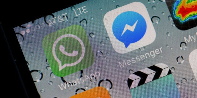 SAN ANSELMO, CALIFORNIA - APRIL 06: In this photo illustration, the WhatsApp application is displayed on a iPhone on April 6, 2016 in San Anselmo, California. Facebook-owned mobile mobile messaging application WhatsApp announced that it has completed end-to-end encryption of of all communication and data shared on the app. (Photo by Justin Sullivan/Getty Images)