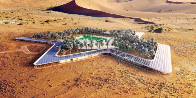 Un Hotel Vert Autour D Une Oasis Dans Le Desert Des Emirats Arabes Unis Photos Huffpost Quebec Vivre