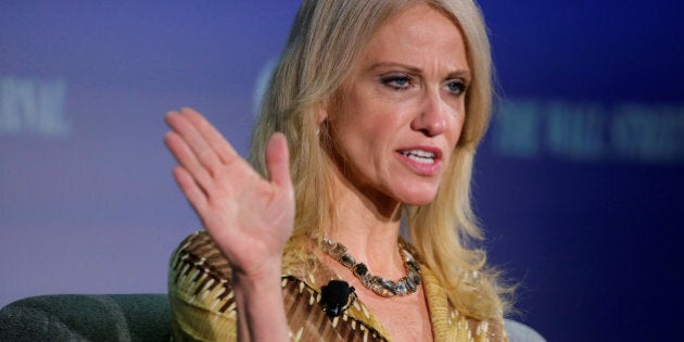 Kellyanne Conway, campaign manager and senior advisor to the Trump Presidential Transition Team, speaks at the Wall Street Journal CEO Council in Washington, U.S., November 14, 2016.REUTERS/Joshua Roberts