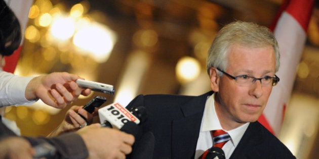 Aug 26, 2008 Stephane Dion at press conference in Fairmont Royal York Hotel. related to election speculation. Had the presser in the upper foyer of the hotel. Toronto Star/Michael Stuparyk (Photo by Michael Stuparyk/Toronto Star via Getty Images)