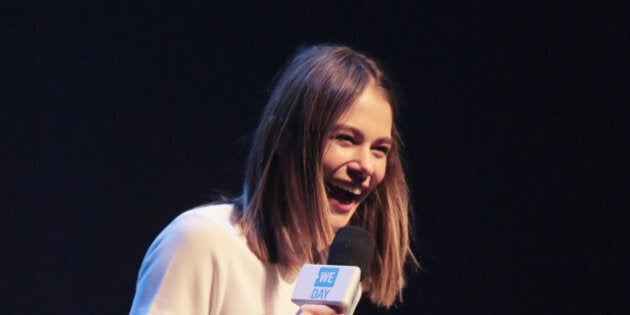 MONTREAL, QC - FEBRUARY 23: Maripier Morin attends the WE Day Montreal at Theatre St-Denis on February 32, 2016 in Montreal, Canada. . (Photo by Sophie Noël de Tilly/Getty Images)
