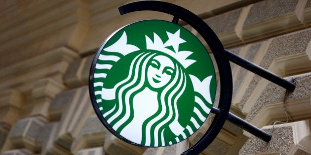 A Starbucks logo is seen at a Starbucks coffee shop in Vienna, Austria, June 21, 2016. REUTERS/Leonhard Foeger