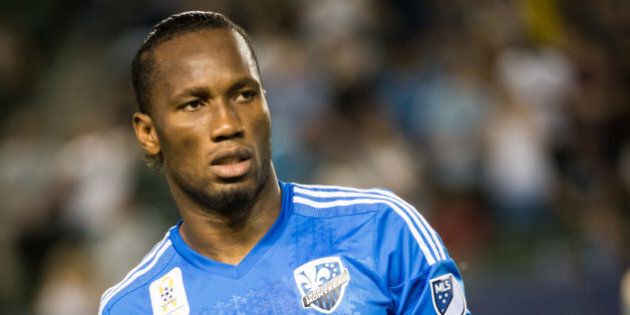 CARSON, CA - SEPTEMBER 12: Didier Drogba #11 of Montreal Impact prior to Los Angeles Galaxy's MLS match against Montreal Impact at the StubHub Center on September 12, 2015 in Carson, California. The match ended in 0-0 tie (Photo by Shaun Clark/Getty Images)