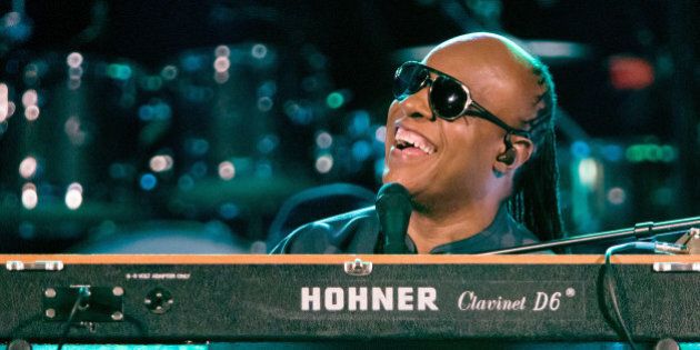 NEW YORK, NY - AUGUST 17: Stevie Wonder performs during his Songs in the Key of Life Performance Tour at Central Park SummerStage on August 17, 2015 in New York City. (Photo by Mike Pont/FilmMagic)