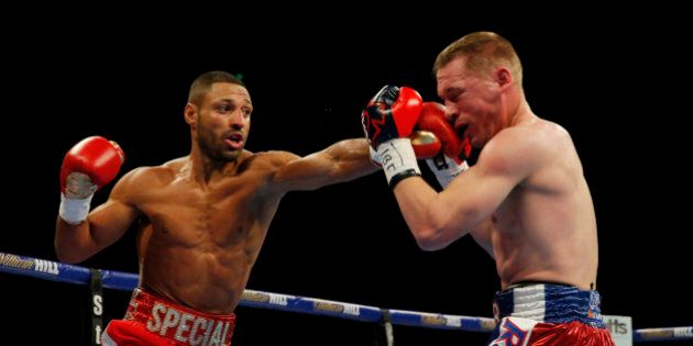 Boxing - Kell Brook v Kevin Bizier IBF Welterweight Title - Sheffield Arena - 26/3/16Kell Brook in action with Kevin BizierAction Images via Reuters / Andrew CouldridgeLivepicEDITORIAL USE ONLY.